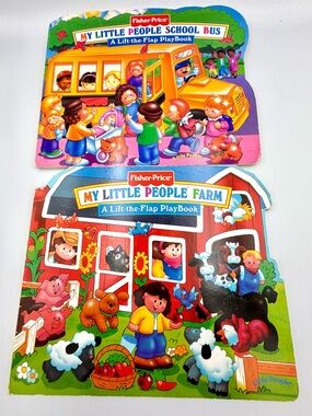 Little People set of 2 lift the flap books